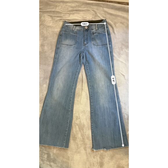 Women’s MNG Medium Wash Bootcut Leg Jeans 12 - Picture 6 of 10